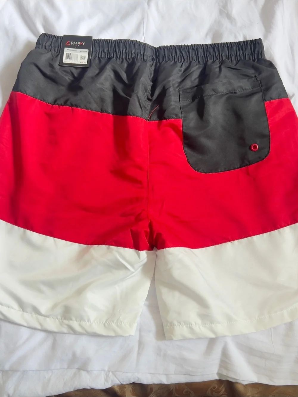 Galaxy By Harvic Black and Red Colorblock Shorts New with tags